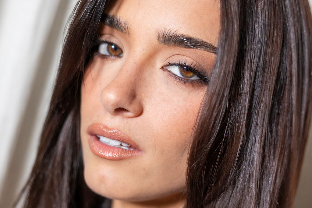 Color beauty close-up in studio